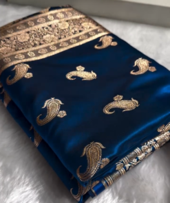 Royal Blue Banarasi Saree – Premium Gold Zari Design